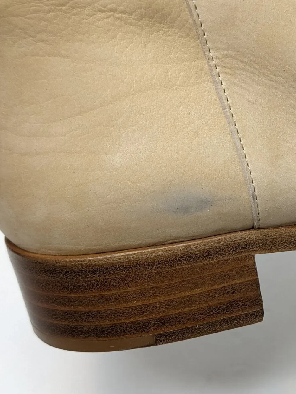 Frye Ricki Ring Fold Ankle Boots Ash Leather Women's 7